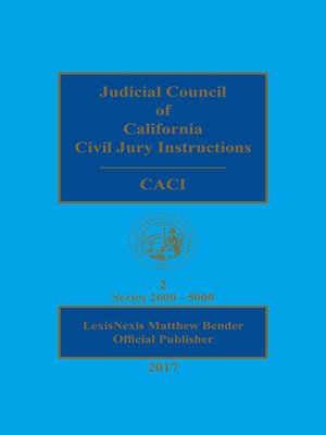 cover image of Judicial Council of California Civil Jury Instructions (CACI)